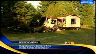 Suspicious Fire Destroys 3 Mobile Homes