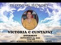 In loving memory of victoria cuntapay