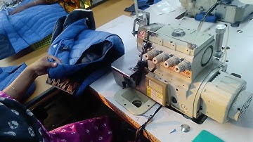 Servicing at armhole psn by 4 thread overlock padding vest excellent