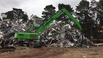 Sennebogen 830m E Series with Rotobec magnet grab