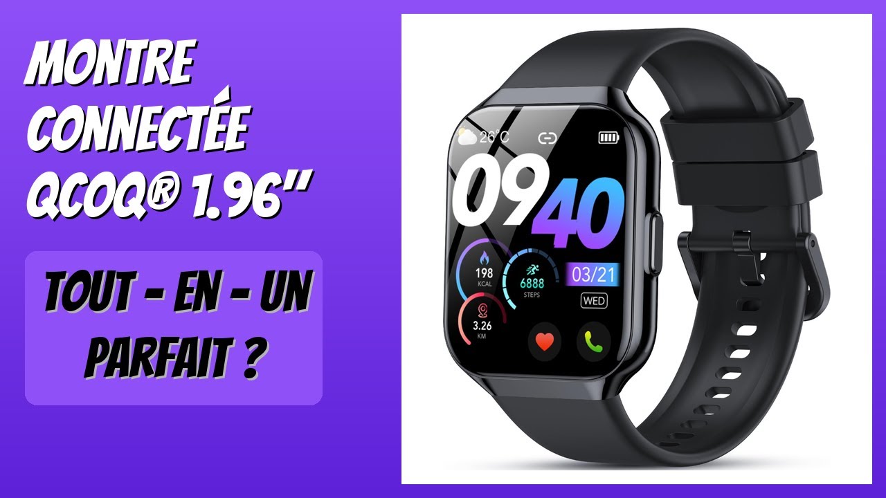 Test : oukitel montre connectée homme 1.96 HD, polyvalence et style