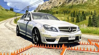 Massive Spike Strip Pileup Crashes #9 – BeamNG Drive | CrashBoomPunk screenshot 4