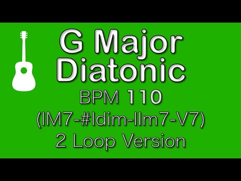 Gメジャーダイアトニックスケール練習(BPM110 コード⑤ 2ループ) -G major diatonic scale bpm110 code⑤ 2Loop-