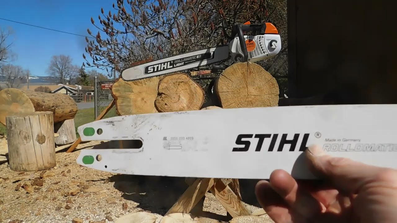 Psy Ko Stihl ms201TC. Not Much Slower With a 24" Bar & "Big Kid" Chain.