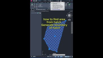 How to find area from hatch and generate hatch boundary # AutocadTip 5#cad#hatch#