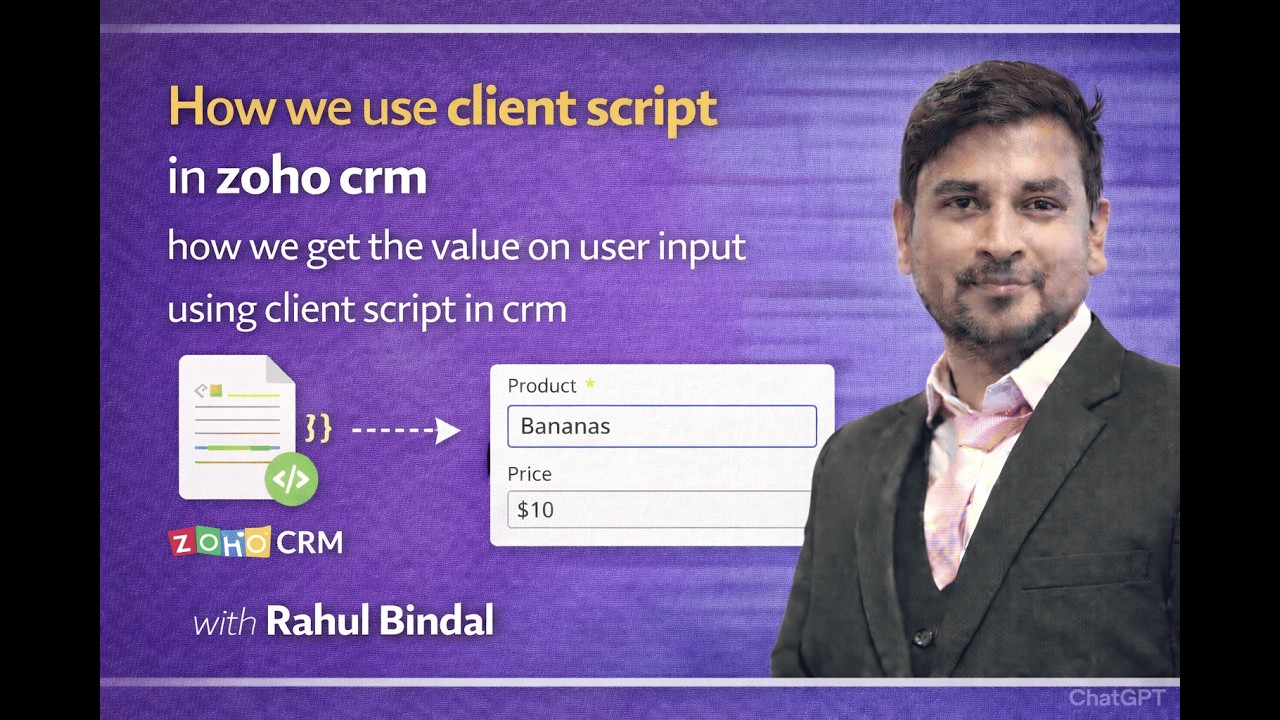 How we use client script in zoho crm, how we get the value on user ...