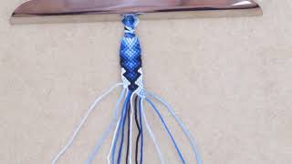Icey Blue Arrowhead Friendship Bracelet Time Lapse
