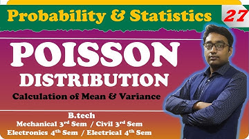 POISSON DISTRIBUTION || Calculation of MEAN & VARIANCE || Probability & Statistics by Aditya Sir