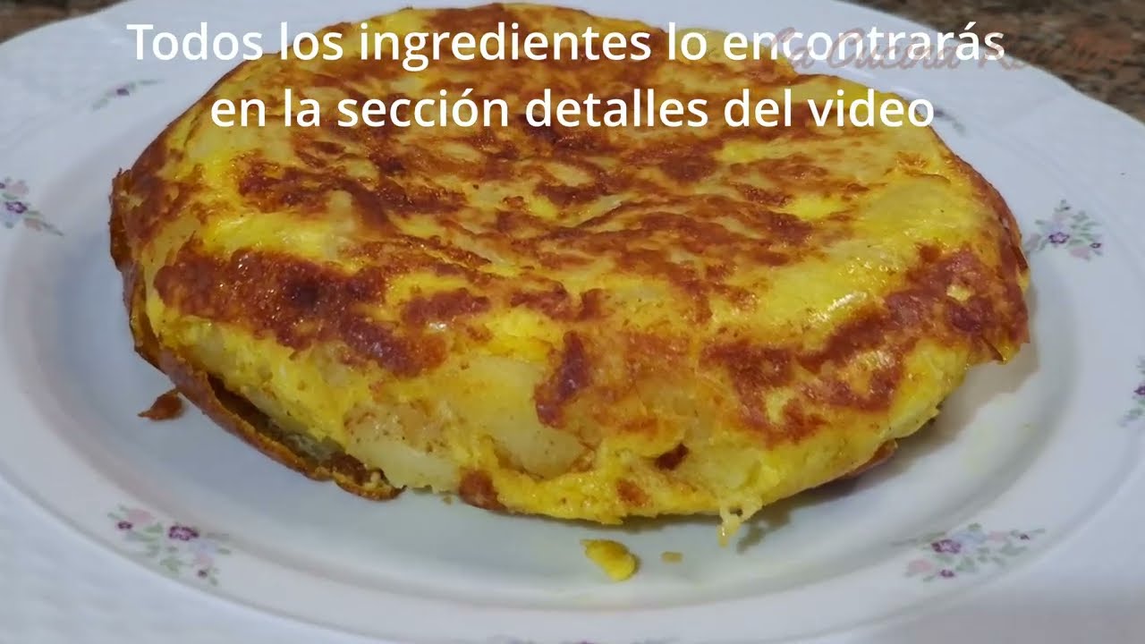 Tortilla de papas: La Receta Tradicional Paso a Paso !! #4k #recipe