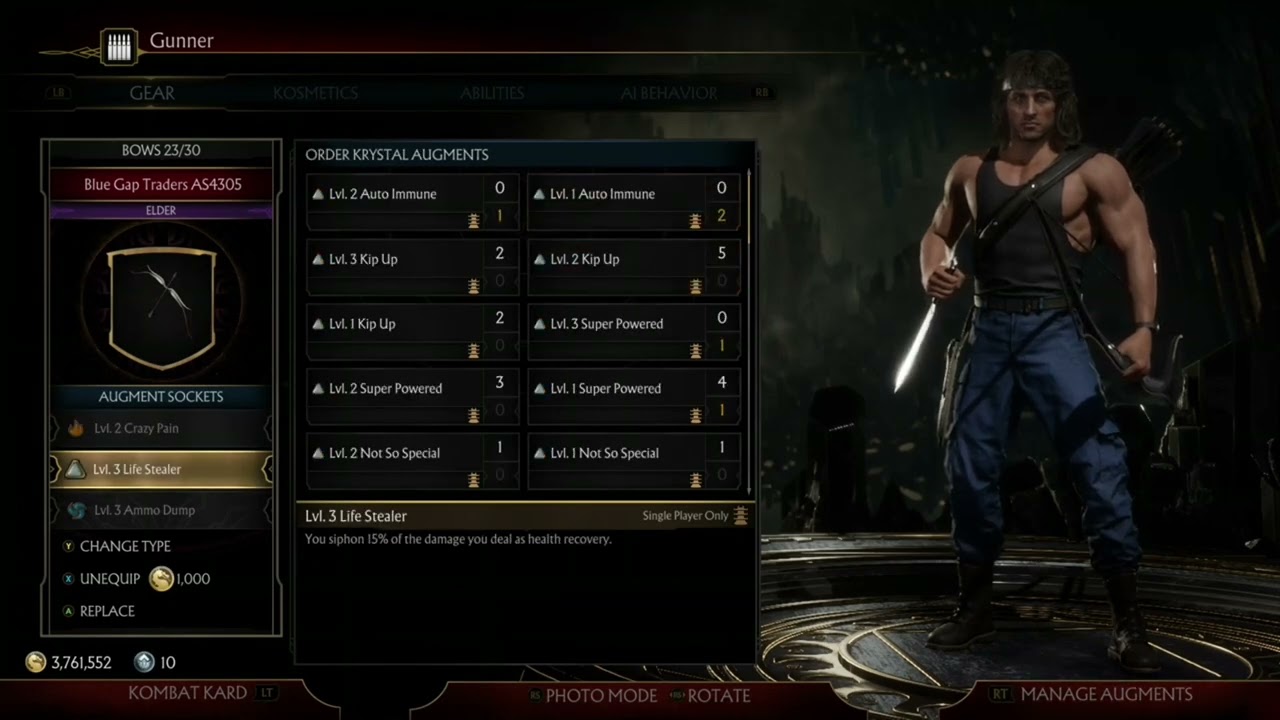 Rambo Augment builds (no luckality)