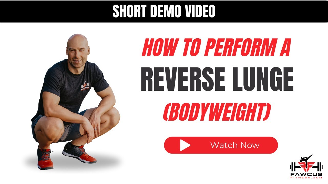How to perform a bodyweight alternating reverse lunge (short demo ...
