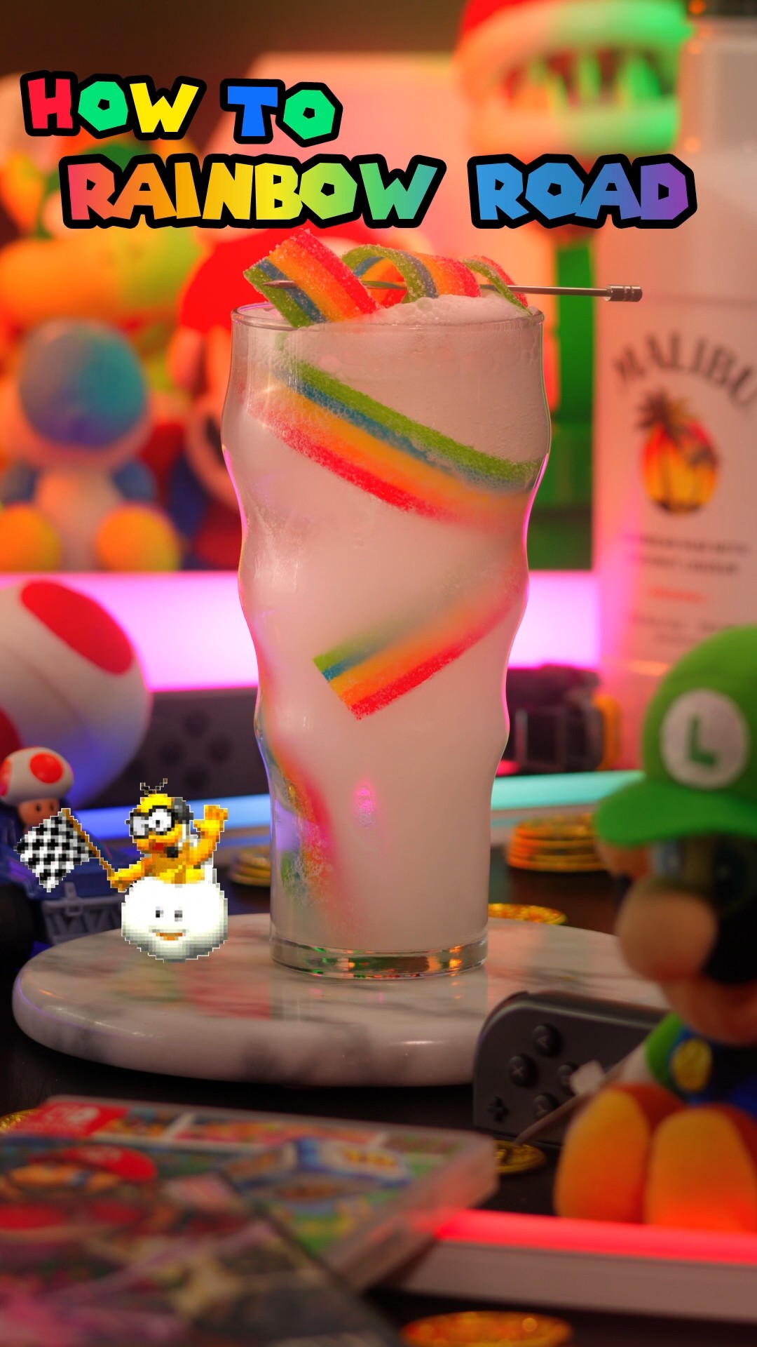 How To Make Rainbow Road | Mario Kart Cocktail | #rainbowroad