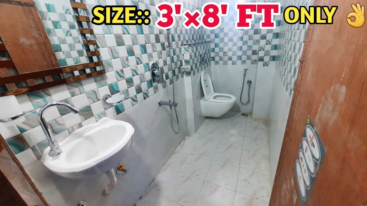 3'×8' Very Small Bathroom 👌 Bathroom Design 3'×8' Only Bathroom Tile