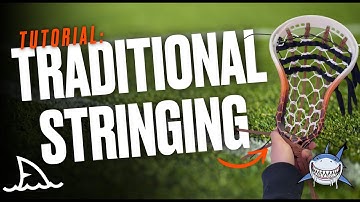 How to string a lacrosse head with a traditional pocket