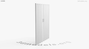 Foldable Accordion Doors Wide White 3D model by 3DModels.org