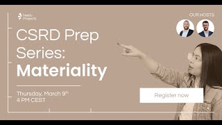 Webinar: CSRD Prep Series: Double Materiality