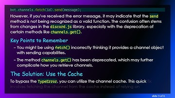 How to Fix TypeError: channel.send is not a function in Your Discord Bot Code