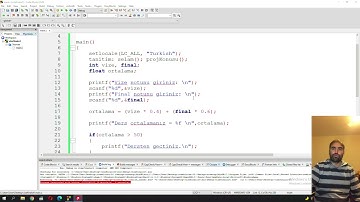 C Programlama 5. Ödev Vize Final ortalama hesaplama