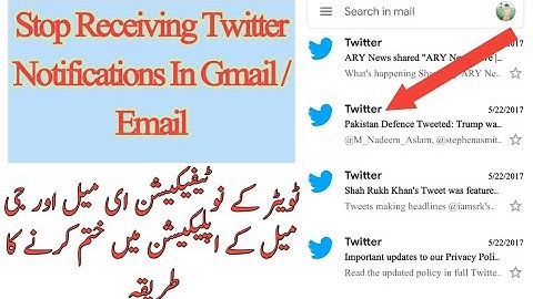 How To Stop Receiving Twitter Notifications In Email / Gmail App