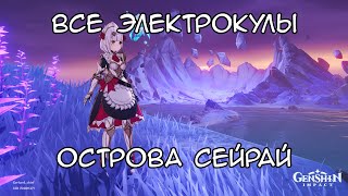 Все электрокулы острова Сейрай в Genshin Impact (область на 100%)