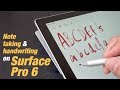 Surface Pro 6 Handwriting and Note Taking