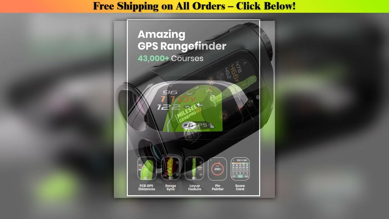 MILESEEY GenePro G1 Touchscreen & GPS Rangefinder 1300 Yards with Slope, 43000+ Preloaded Courses,