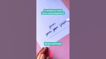 3 mistakes to AVOID when connecting letters | Calligraphy Tips