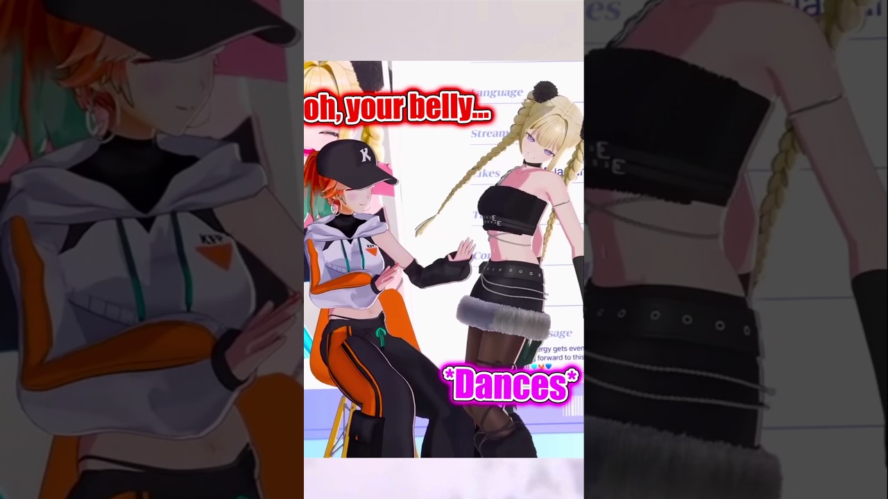 Kiara When a Cute Girl Does a Belly Dance For Her: #shorts #vtuber