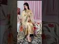 Hand painted embellished dupatta with embroidery suit designpakistani organza printed suit reels