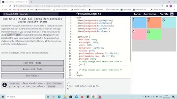 Tutorial 12 - align all items horizontally with justify items - free code camp (Explained)