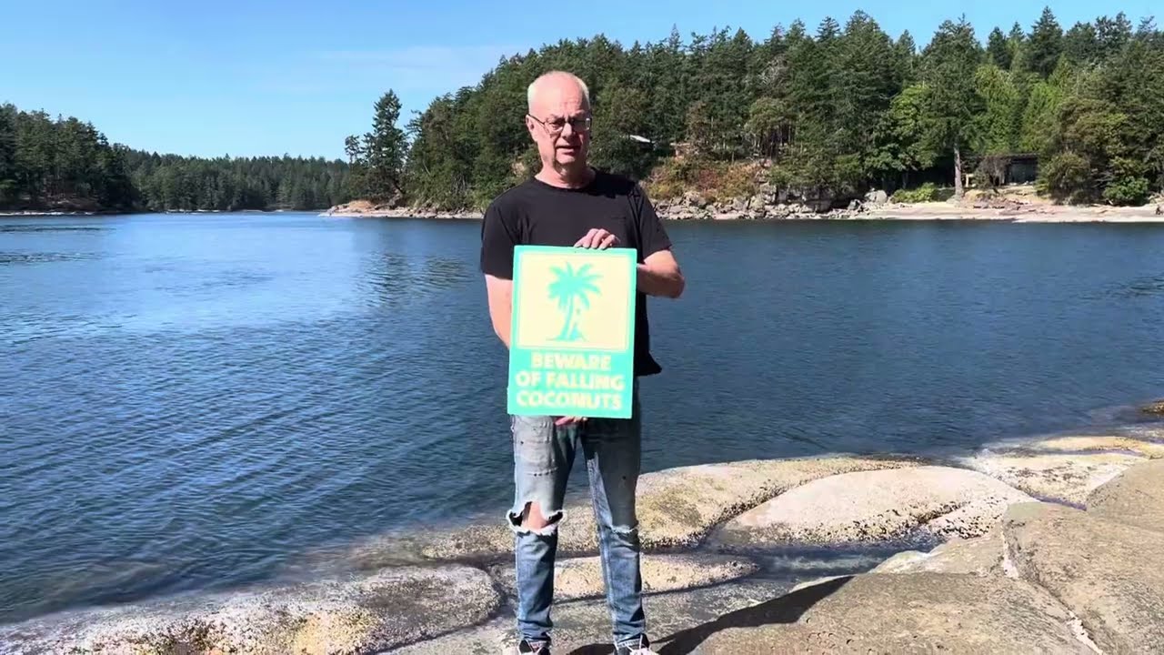 Falling coconuts sign