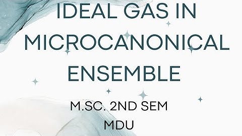 ideal gas in microcanonical ensemble (MDU)