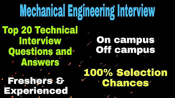 Mechanical Engineering Interview Questions and Answer / Campus Placement/ Competitive Exam