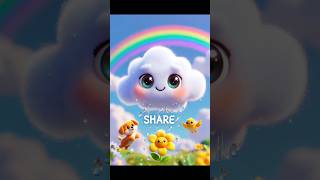 The Little Cloud Who Learned to Share ☁️🌈 | Kids Story #shorts
