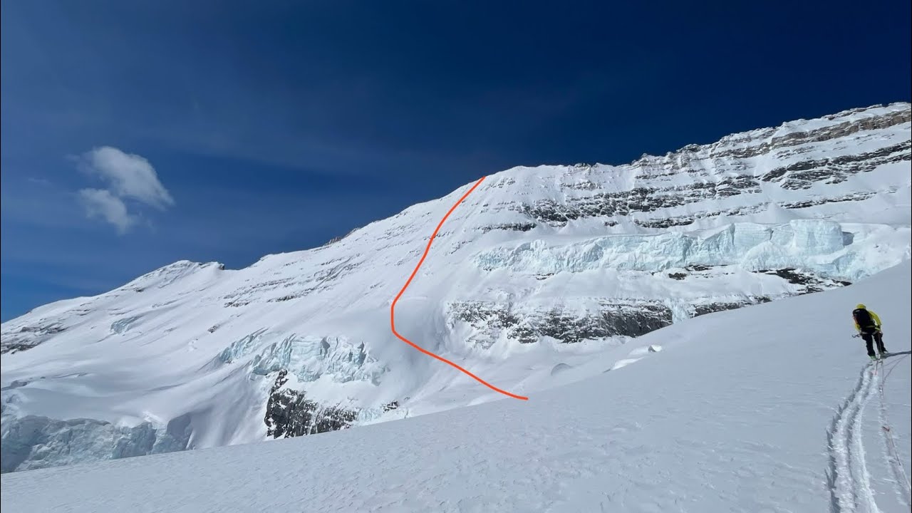 Skiing Mt Victoria NE Face