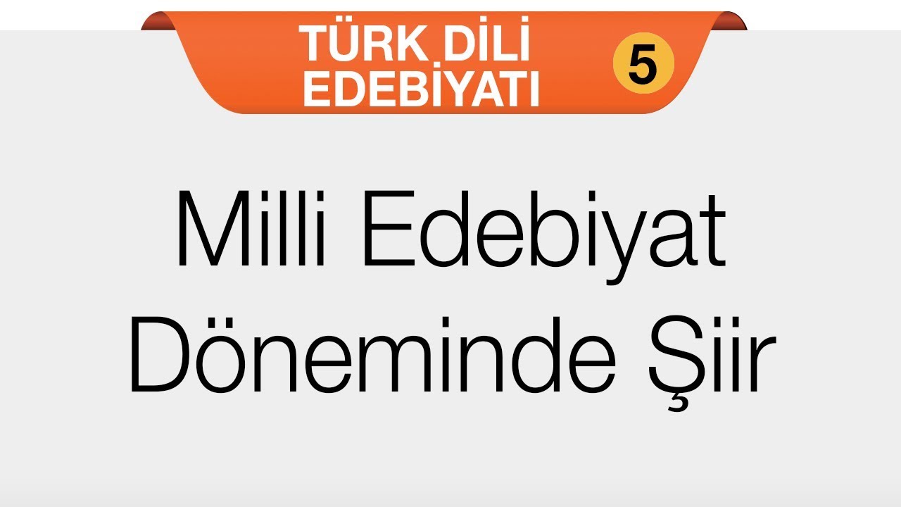 Şiir - Milli Edebiyat Döneminde Şiir