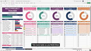 Multi-Project Tracker: Manage 10 Projects in One Spreadsheet