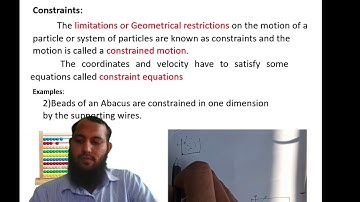 CM01|Definition of Constraints| Examples| Classical Mechanics