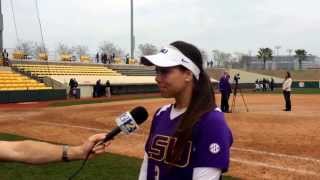 Sophomore Sahvanna Jaquish on LSU softball's 10-0 start