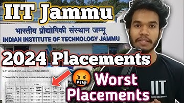 IIT Jammu 2024 Placements || 🤬Worst BTech Placements at IIT Jammu || IIT Jammu BTech Placements 2024