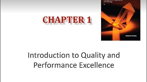 TOPIC 1 INTRODUCTION TO QUALITY AND PERFORMANCE EXCELLENCE [PART 1] BUS3231-QM