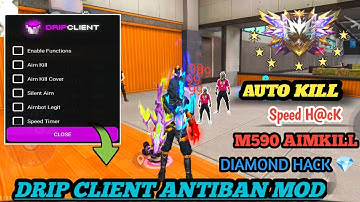 DRIP CLIENT V10 MOD MENU | AIMKILL - M590 COVER KILL I HG CHEATS V2 MOD MENU | MOBILE PANEL