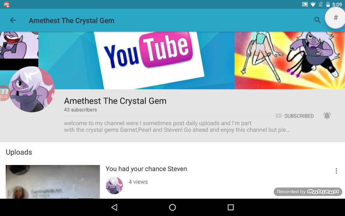 My subscriptions on YouTube AMETHYST I AM SUBED - YouTube