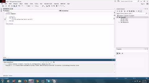 Visual Basic Tutorial/Walkthrough Part 1