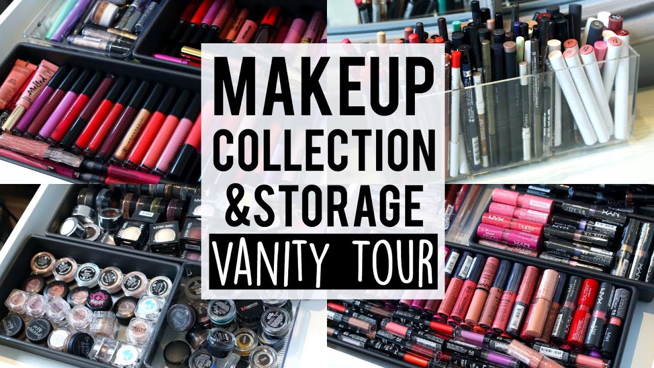 MAKEUP COLLECTION + STORAGE 2015 ♡ Vanity Tour | JamiePaigeBeauty