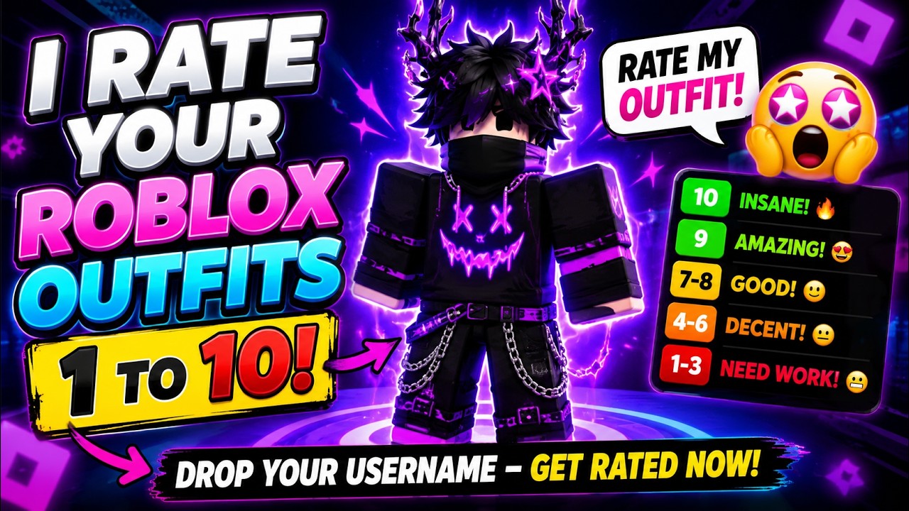 “I Rate Your Roblox Outfits 1 to 10! | Drop Your Username!”