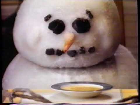 1993 Campbells Soup "Melting Snowman" TV Commercial