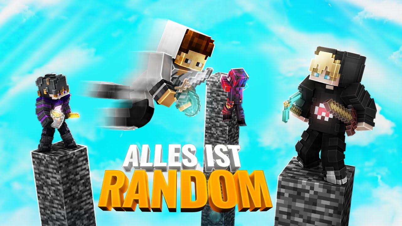 Wir kämpfen gegen 6 YouTuber in Minecraft - Mit RANDOMIZER