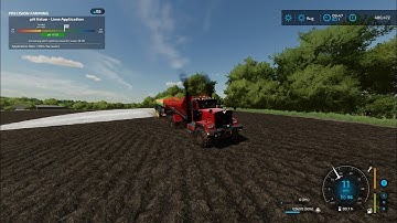 Lime spreading on calmsden farms