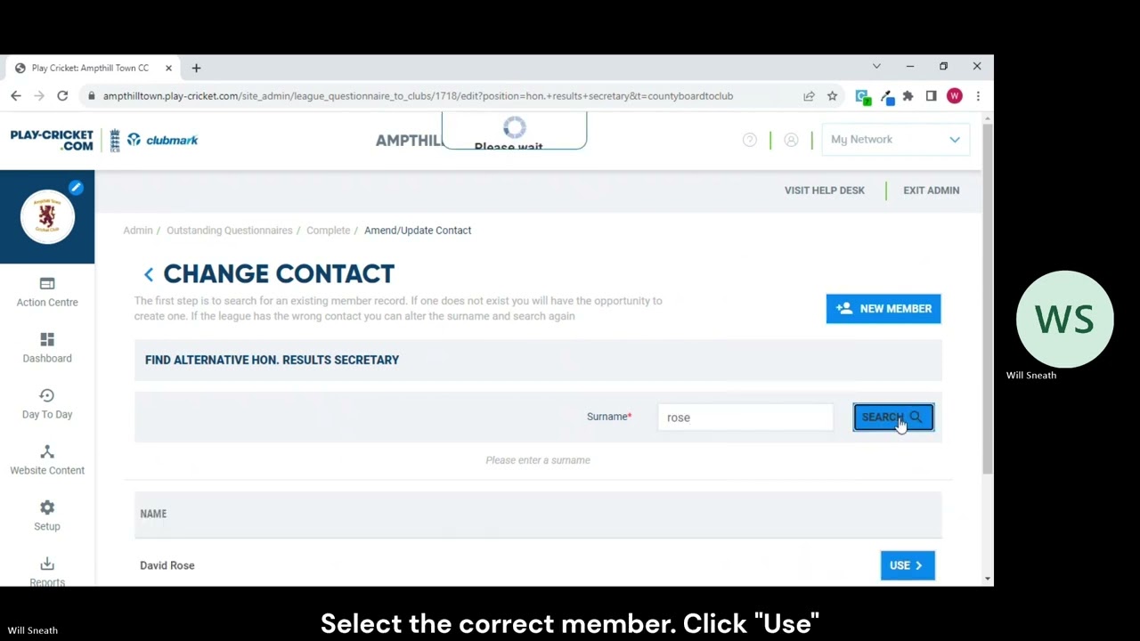 Completing the Playcricket Affiliation Questionnaire